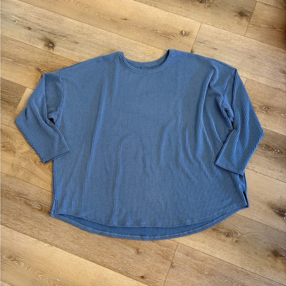 Maurices Blue Ribbed Knit Top